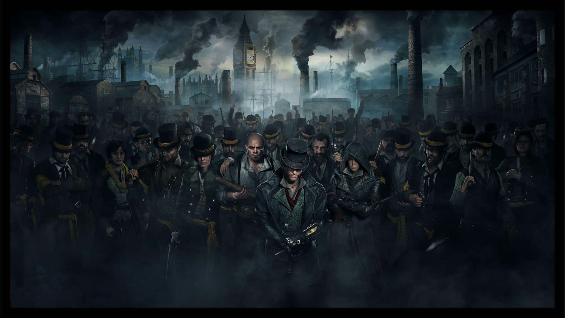 Caption: Iconic Protagonist Duo Jacob And Evie Frye In Assassin’s Creed Syndicate Wallpaper