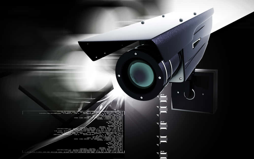 Caption: Incisive Surveillance With Advanced Cctv Camera Wallpaper