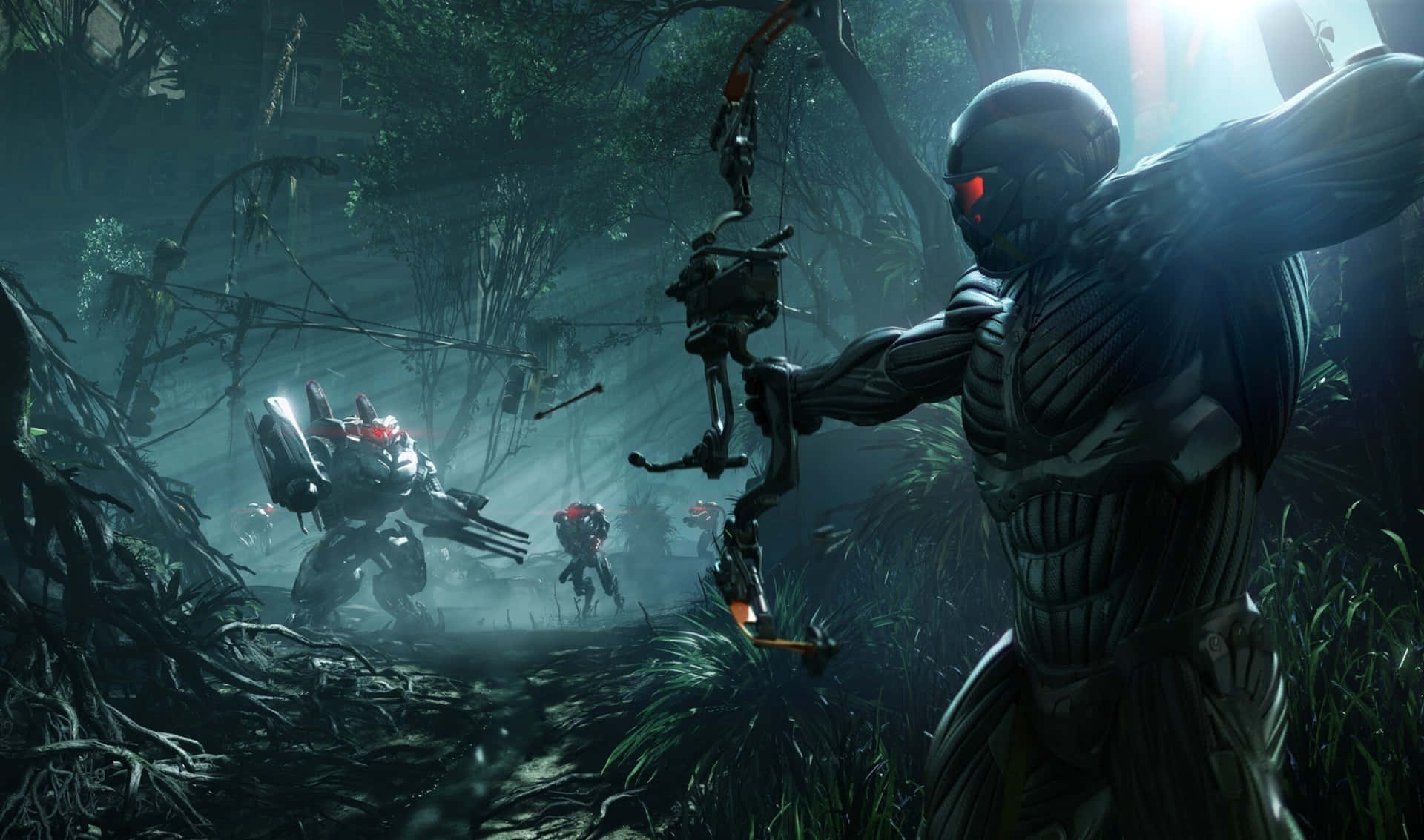 Caption: Intense Action In The Futuristic World Of Crysis 3