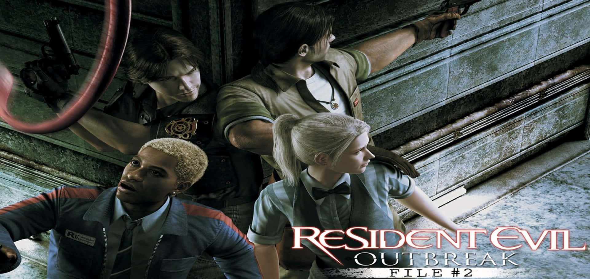 Caption: Intense Survival Action In Resident Evil Outbreak: File 2 Wallpaper