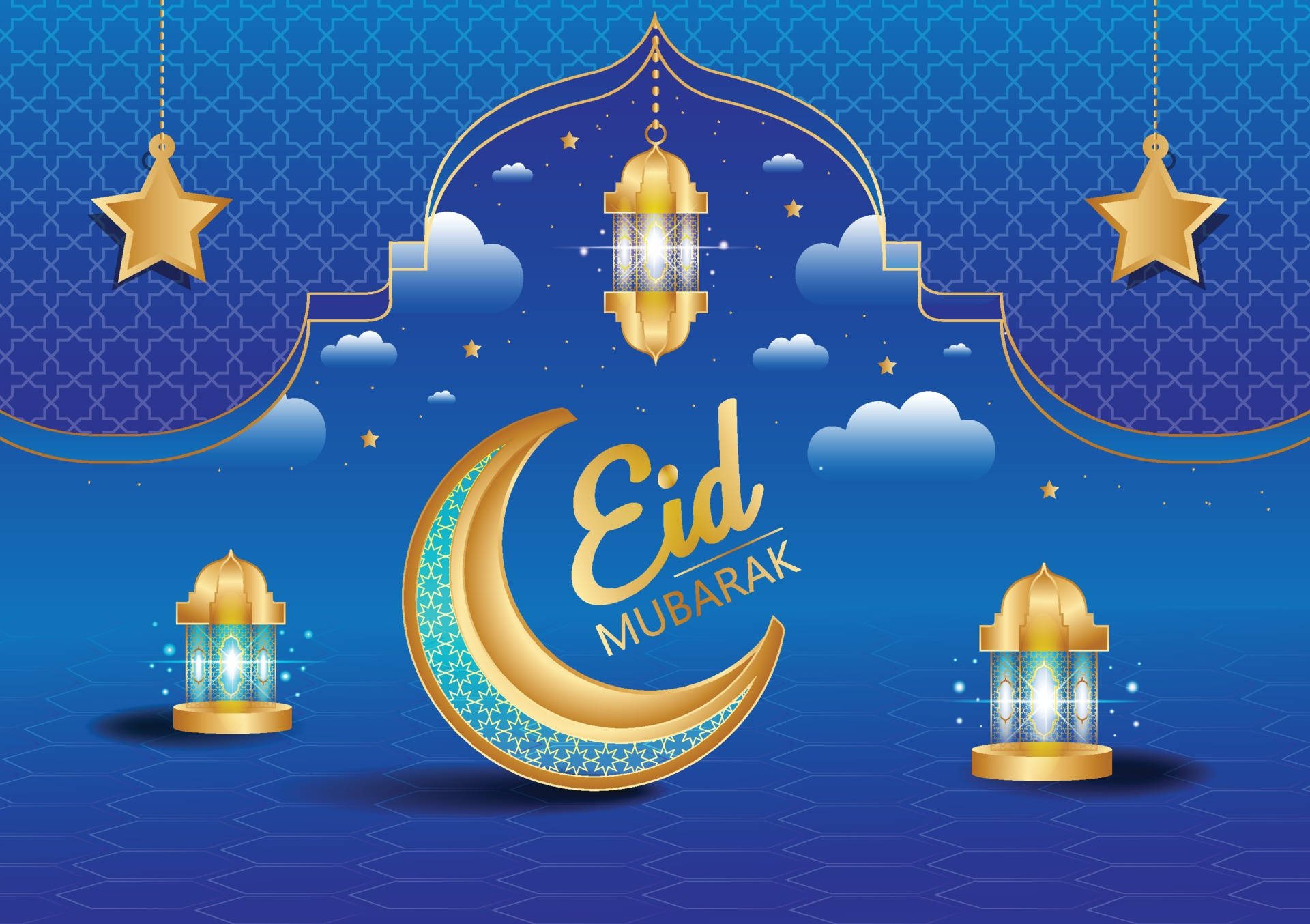 Perayaan Gembira Eid Mubarak Wallpaper