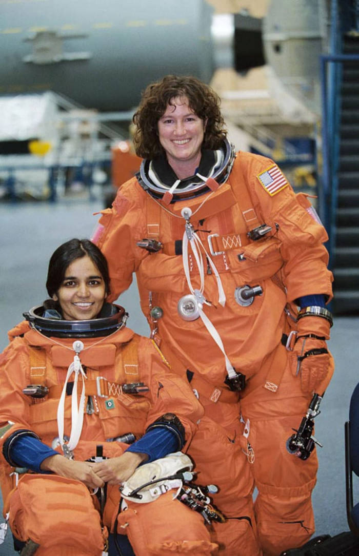 Caption: Kalpana Chawla Aboard The Space Shuttle Wallpaper