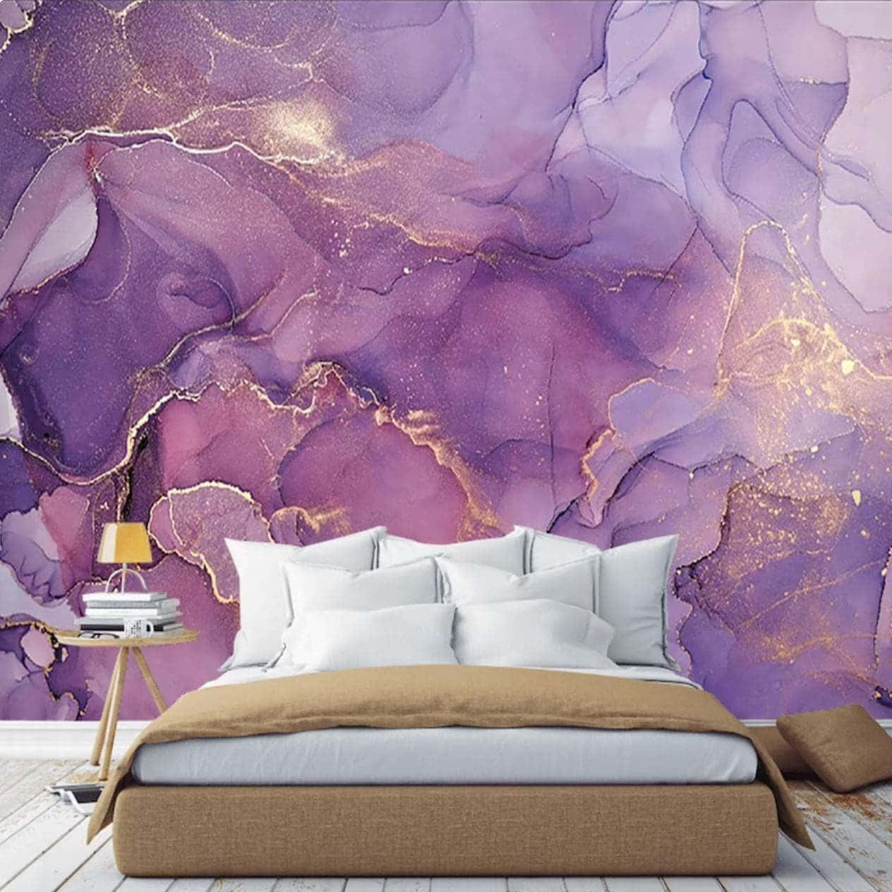 Caption: Lavish Purple Marble Texture