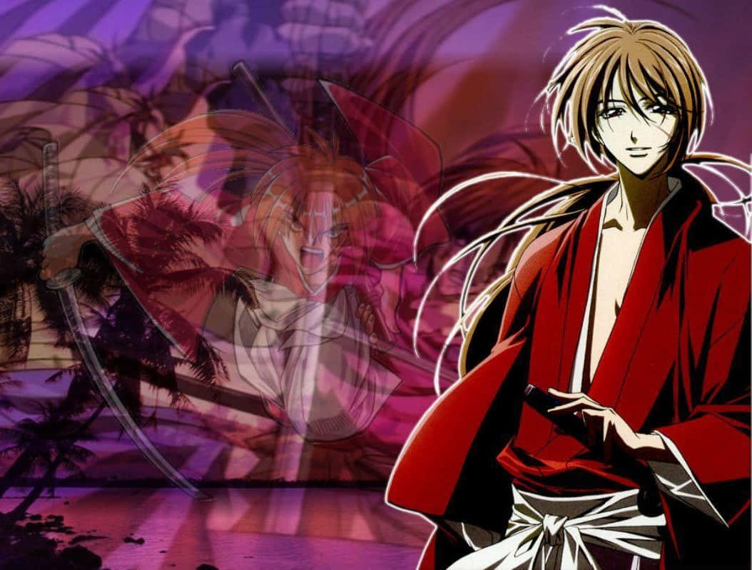 Caption: "legendary Warrior, Kenshin Himura, In Battousai Mode" Wallpaper