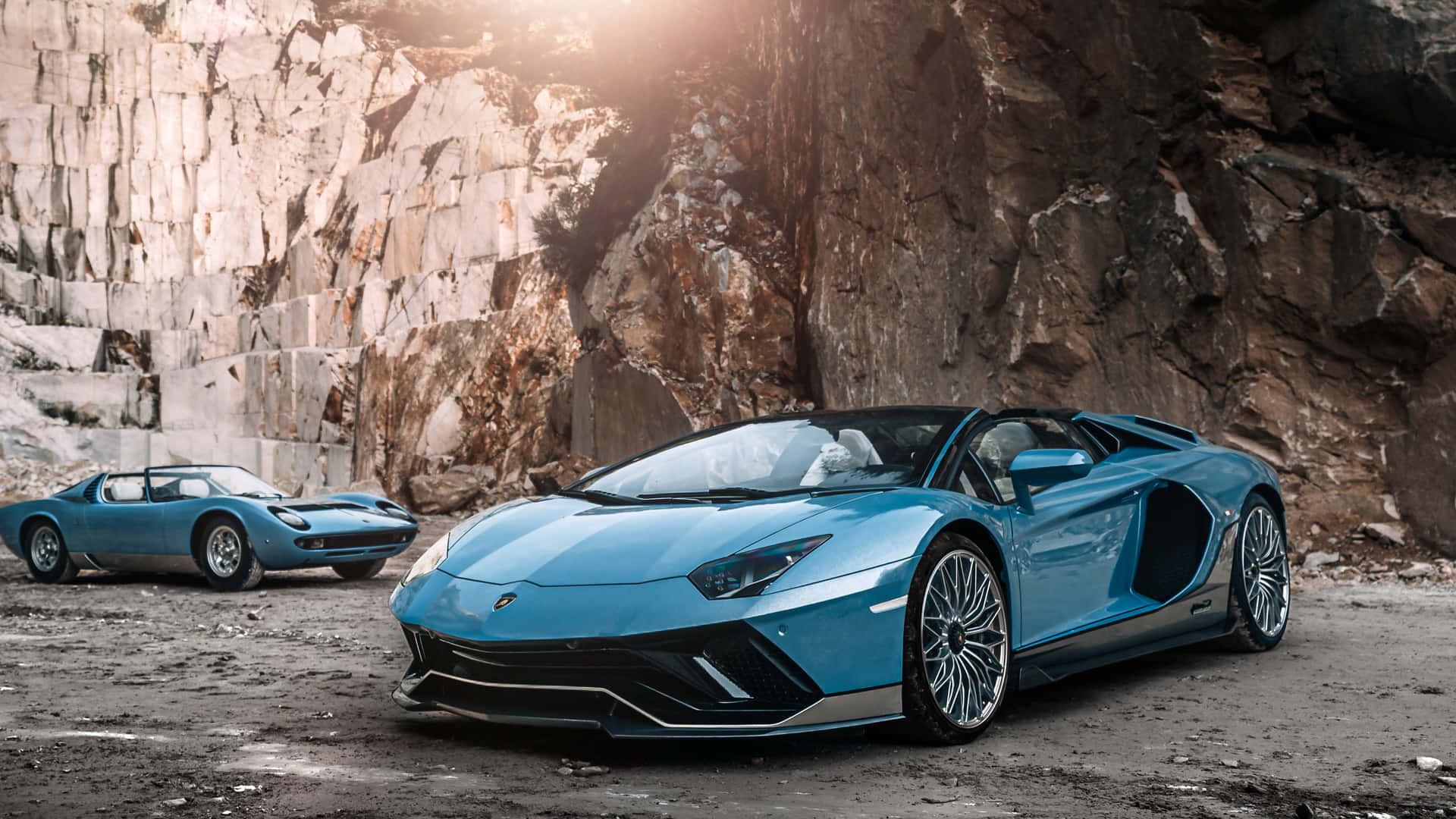 Caption: Luxury Meets Speed In The Sleek Lamborghini Aventador Wallpaper