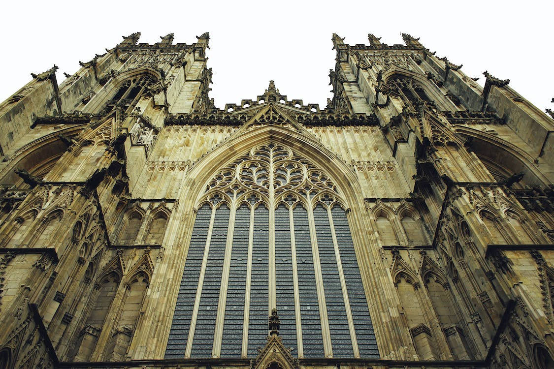 Caption: Magnificent View Of York Minster Cathedral At Dusk Wallpaper