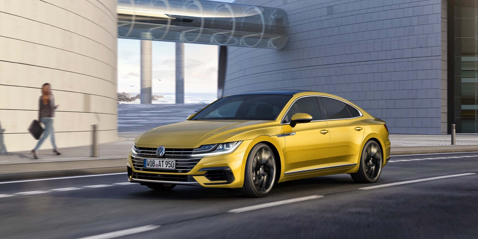 Caption: Magnificent Volkswagen Arteon In Action Wallpaper