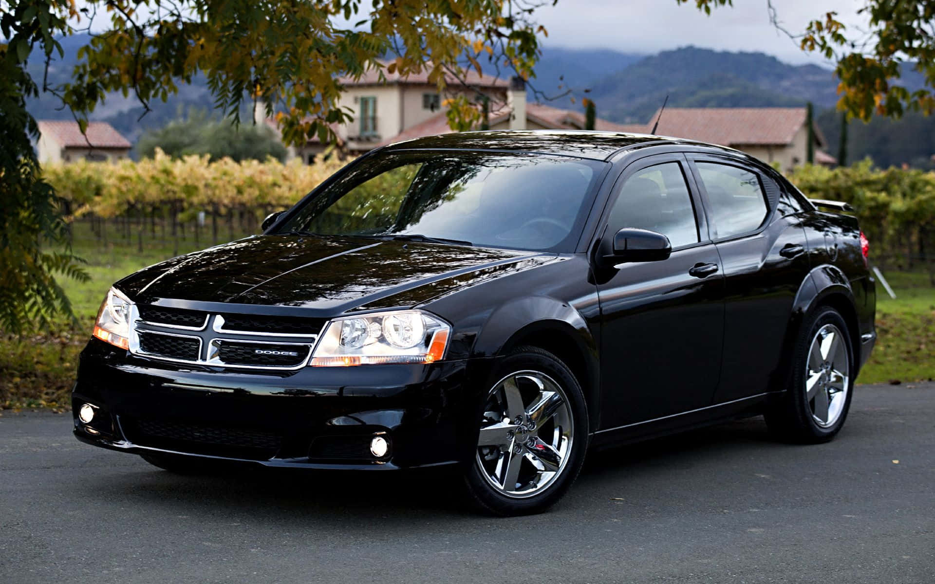 Caption: Majestic Dodge Avenger In Its Full Glory Wallpaper