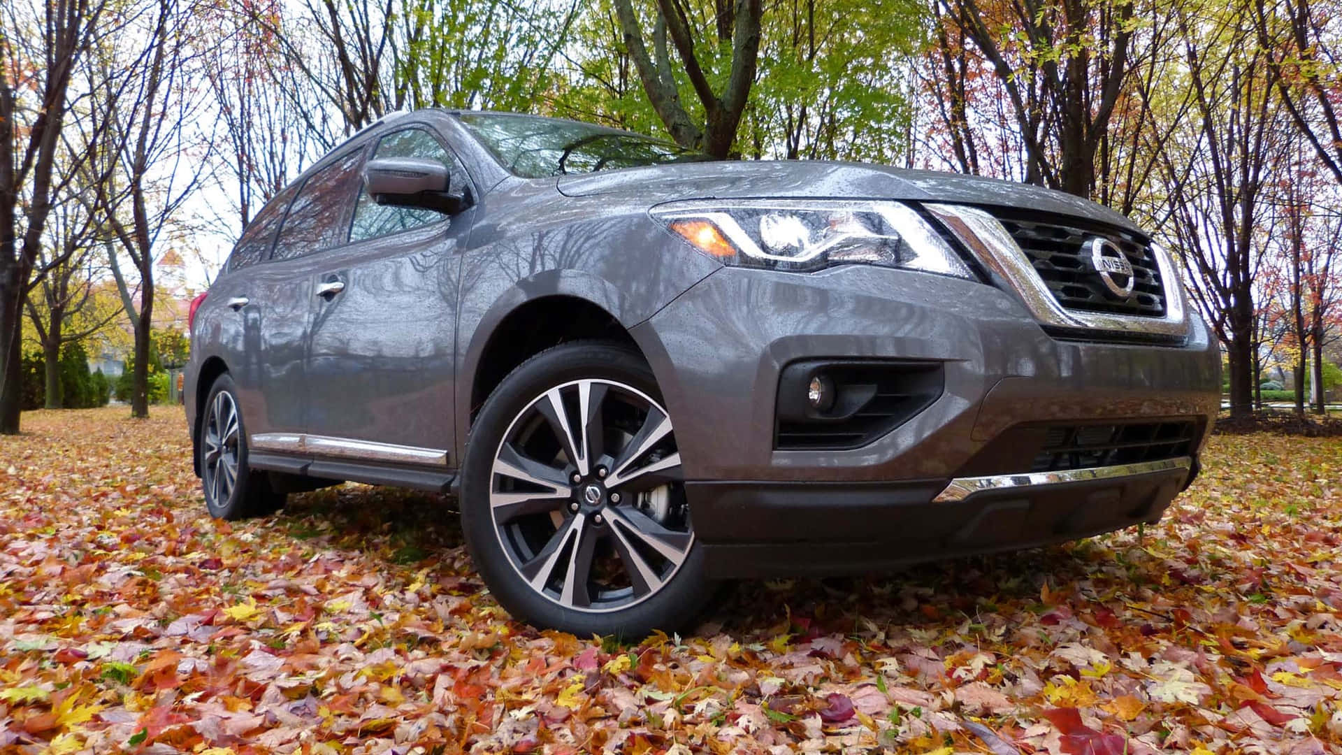 Caption: Majestic Nissan Pathfinder Against The Stunning Sunset Wallpaper