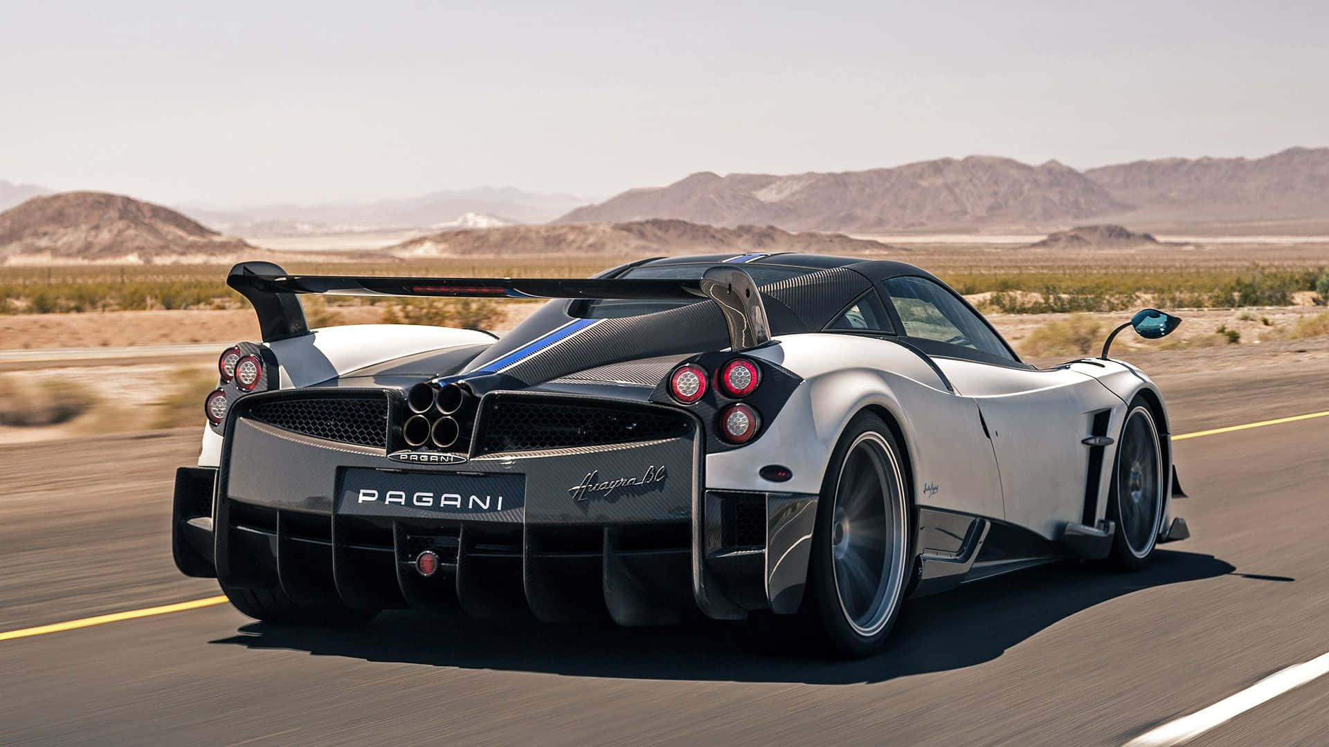 Caption: Majestic Pagani Huayra Bc In Full Speed Wallpaper