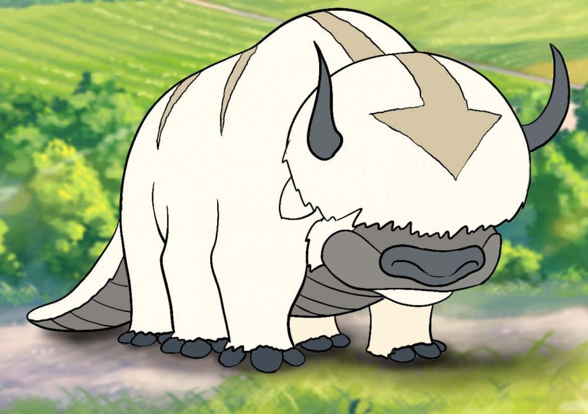 Caption: Majestic Sky Bison - Appa From Avatar: The Last Airbender Wallpaper