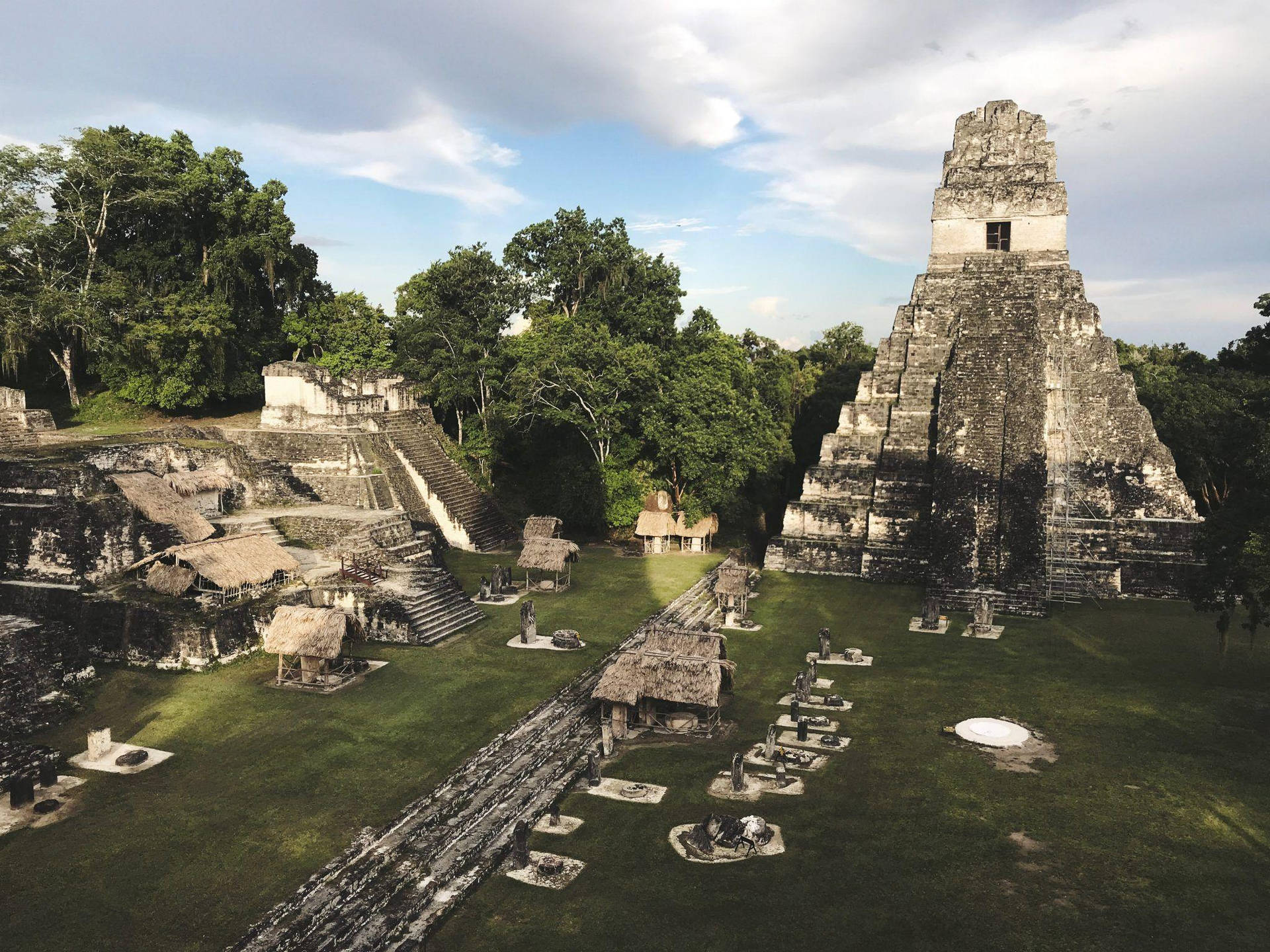 Caption: Majestic View Of Ancient Tikal Wallpaper