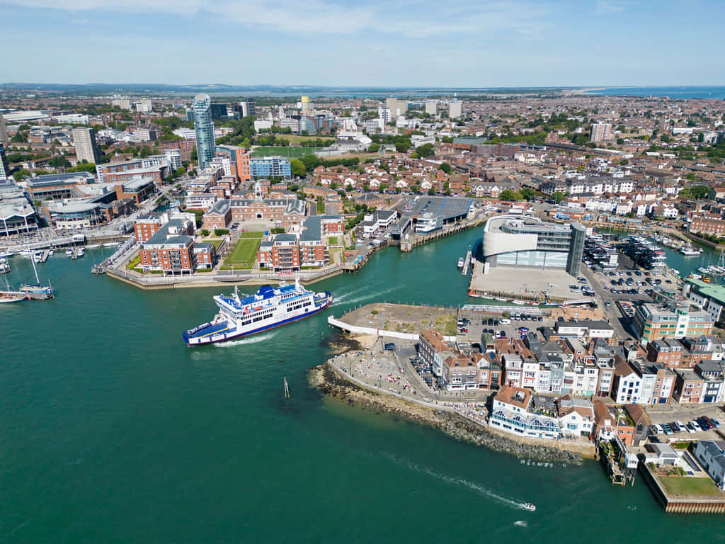 Download Caption: Majestic View Of Portsmouth Seafront Wallpaper ...