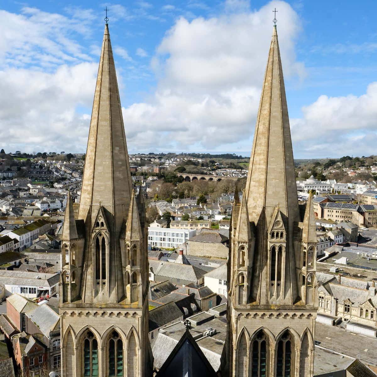 Caption: Majestic View Of Truro Cathedral, United Kingdom Wallpaper