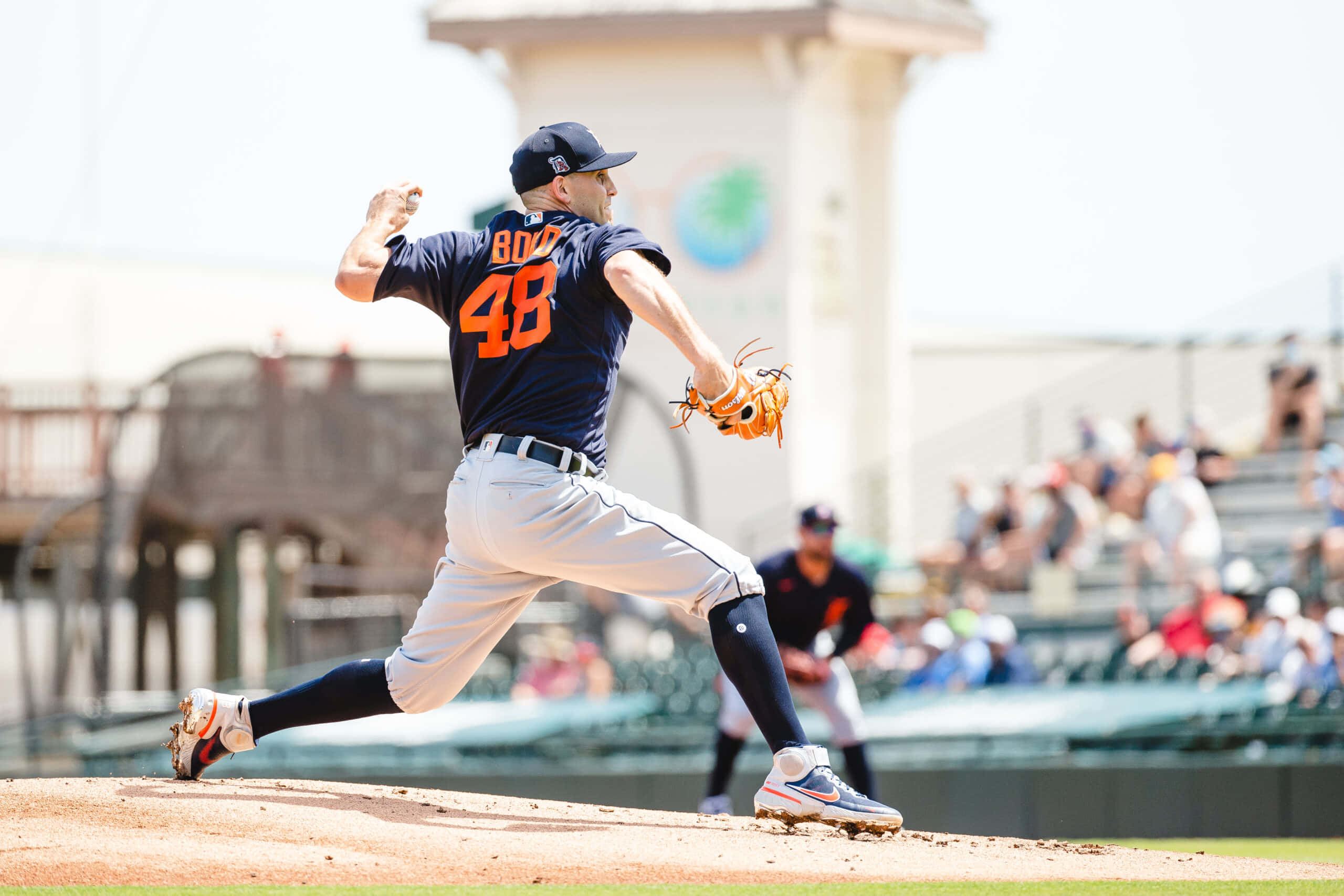 Caption: Matthew Boyd In Full Pitching Action Wallpaper