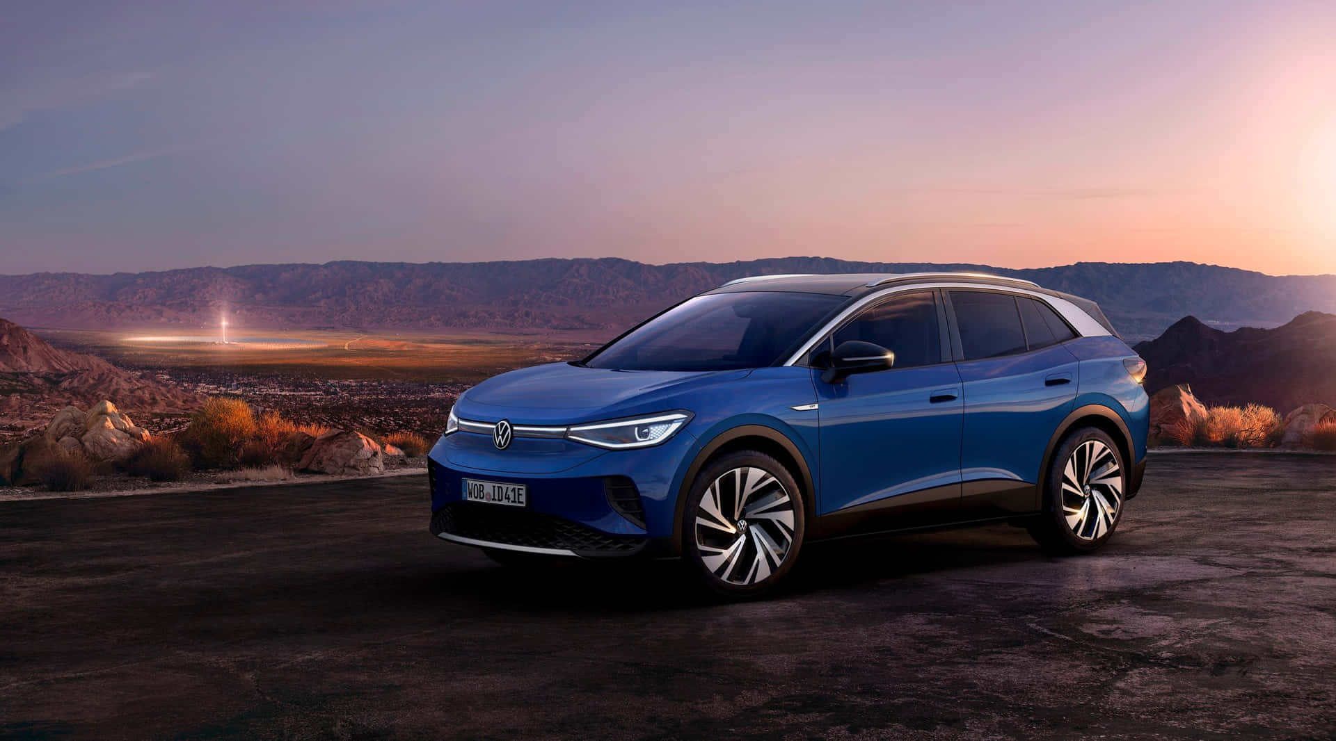 Caption: Modern Volkswagen Id.4 - Sleek And Innovative Electric Vehicle Wallpaper