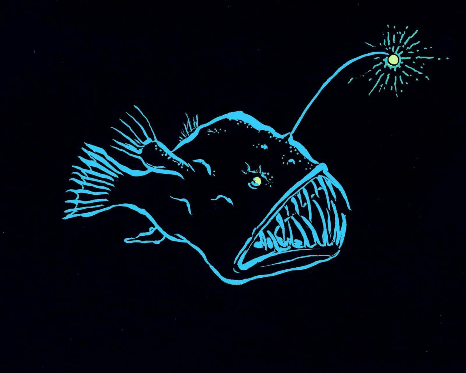 Bijschrift: Mysterieuze Anglerfish In Diepe Oceaanomgevingen Achtergrond