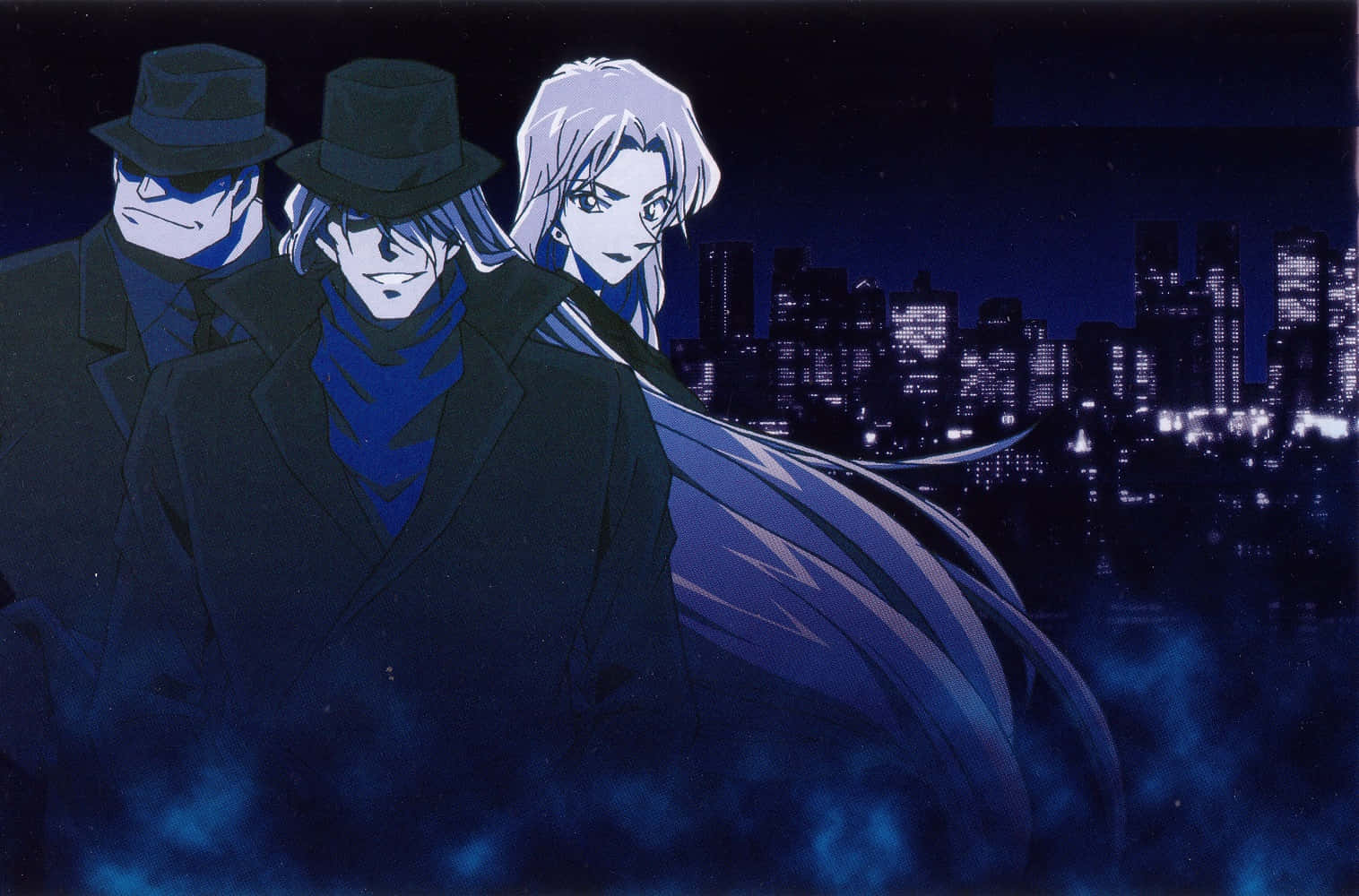 Caption: Mysterious Gin From Detective Conan Anime Series Wallpaper