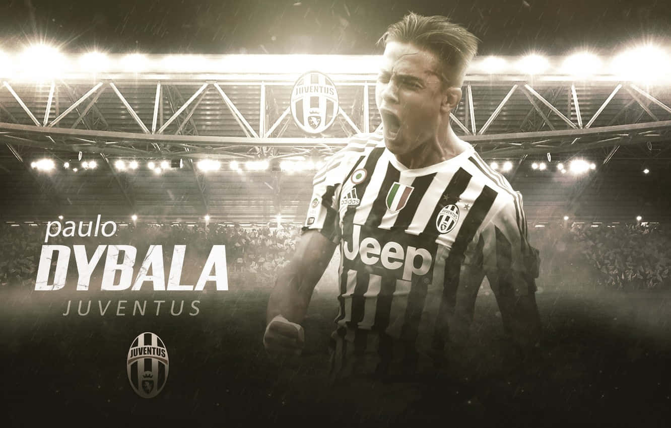 Caption: Paulo Dybala In Action During A Football Game Wallpaper