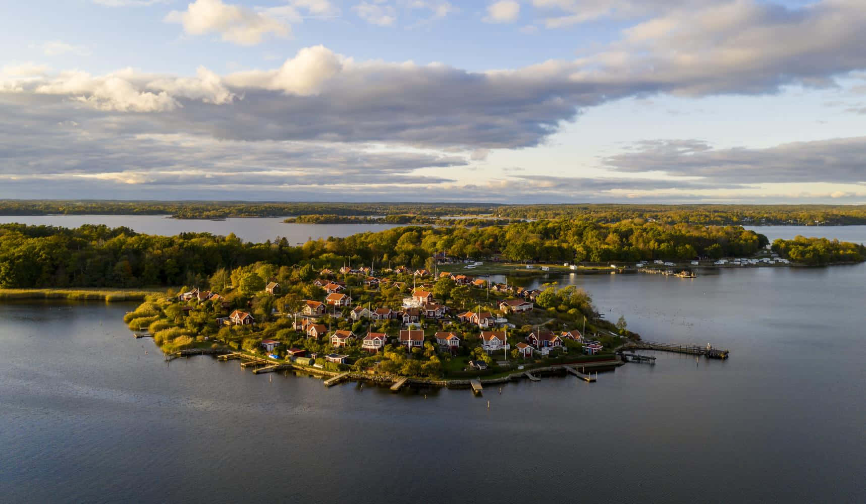 Caption: Picture Perfect Panorama Of Karlskrona Archipelago In Sweden Wallpaper