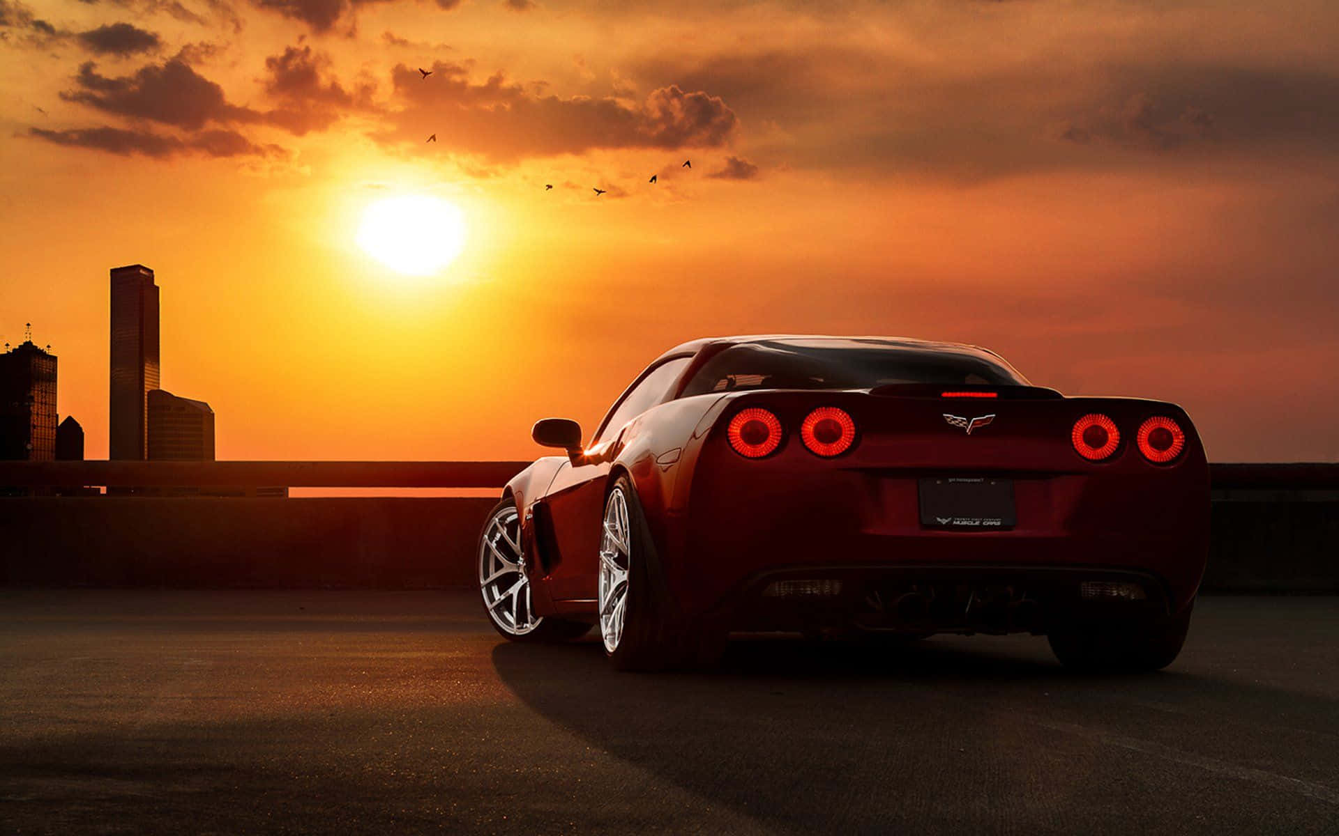 Caption: Powerful Elegance Of Chevrolet Corvette C6 Wallpaper