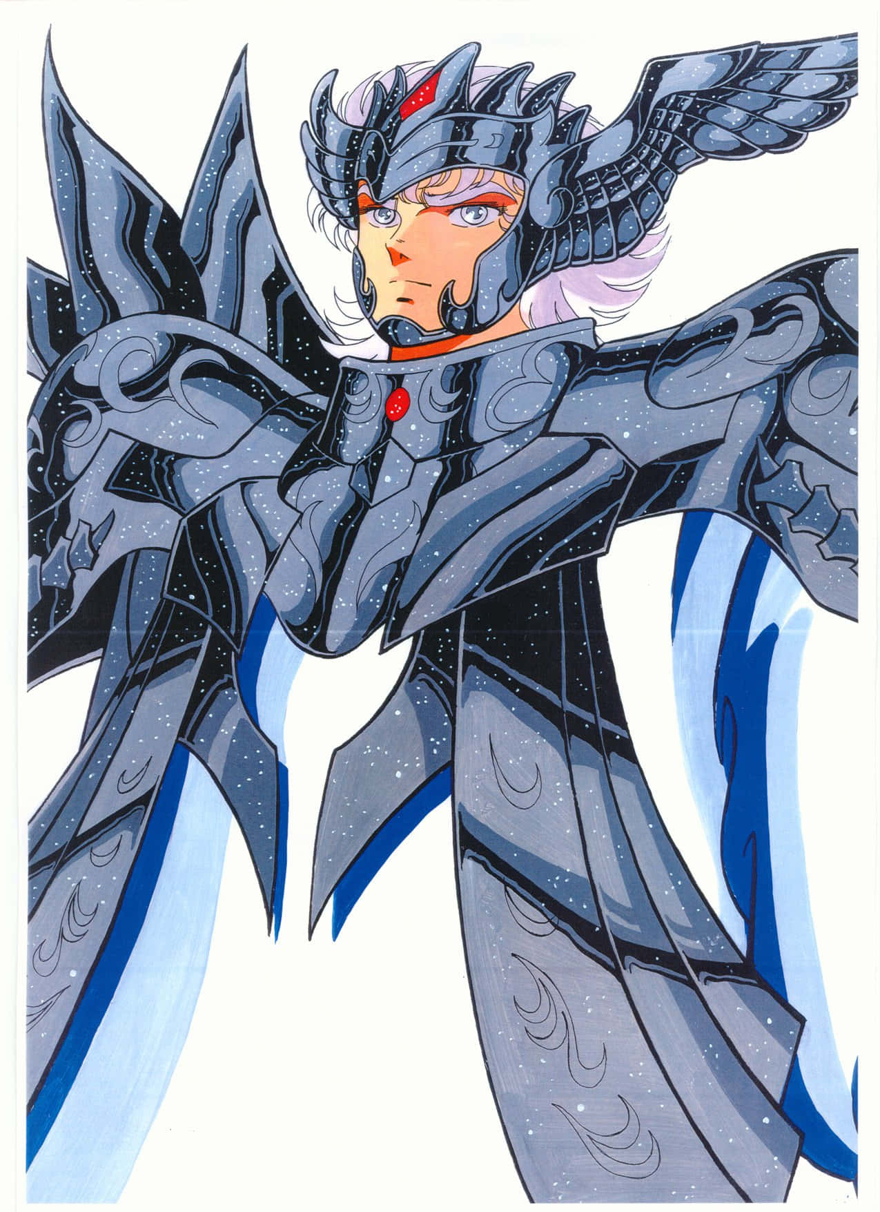 Caption: Powerful Saint Seiya Thanatos In Battle Wallpaper