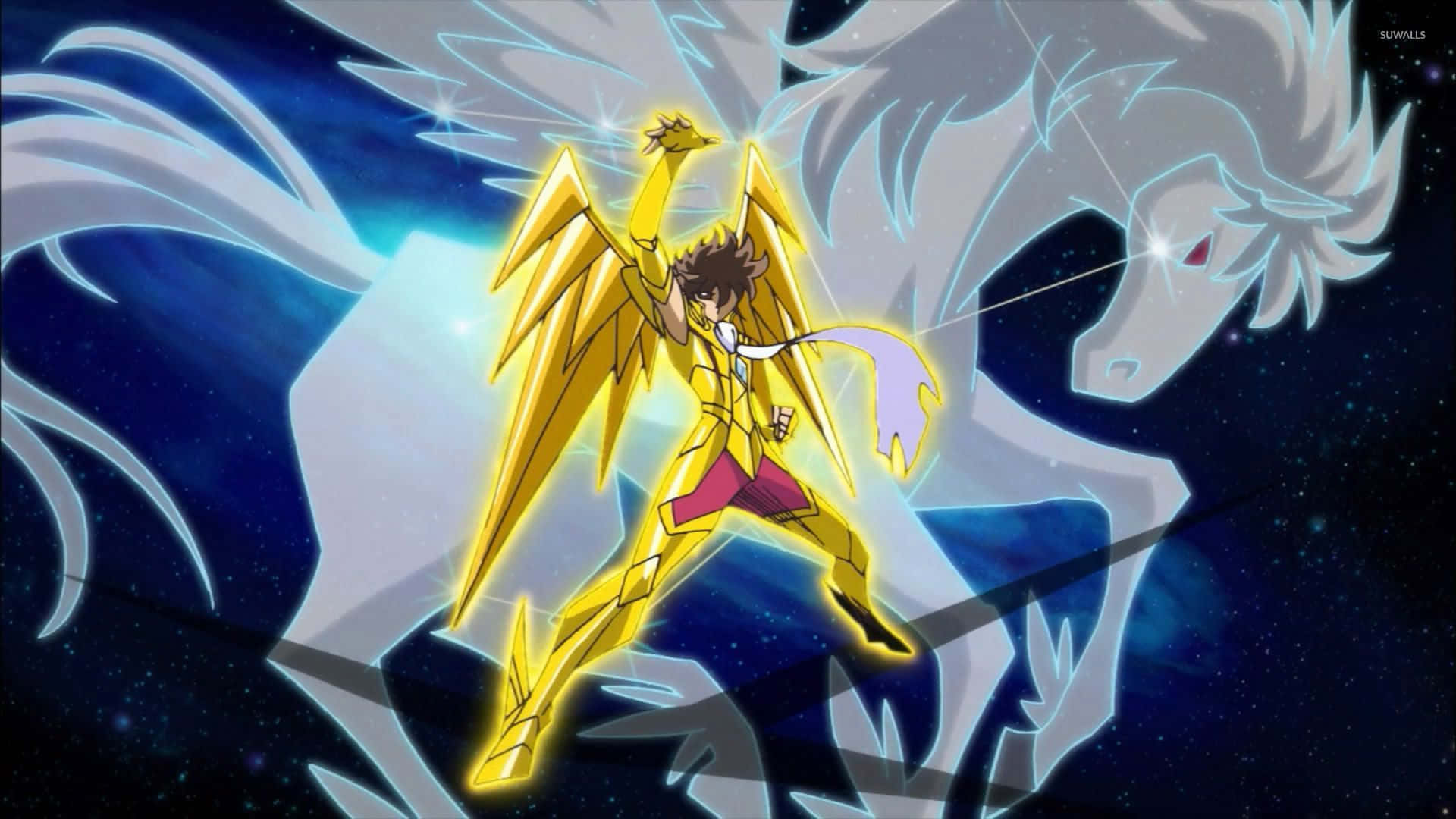 Caption: Sagittarius Aiolos Pioneering Spirit: From The Legendary Anime Series, Saint Seiya Wallpaper