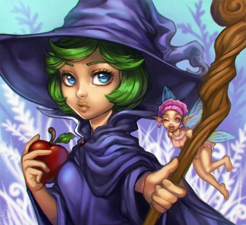 Caption: Schierke Casting Magic In The World Of Berserk Wallpaper