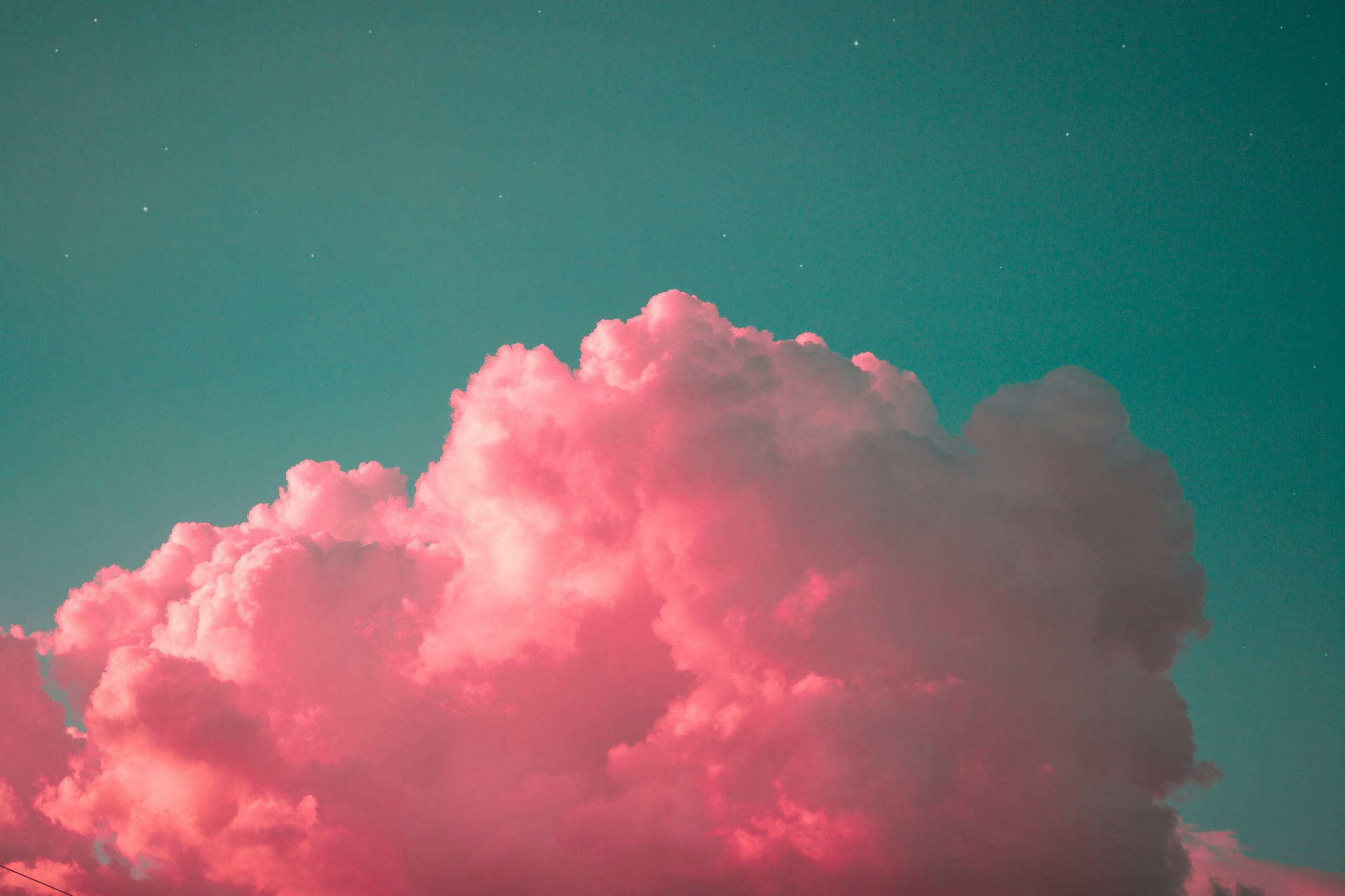 Caption: Serene Pink Clouds At Twilight Wallpaper