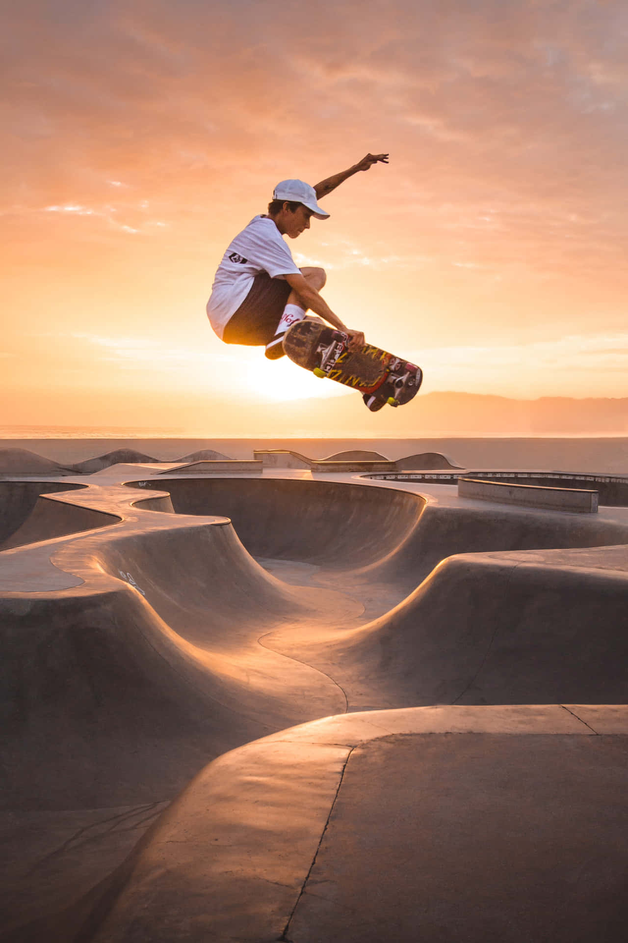 Caption: Skater In Action At Dusk