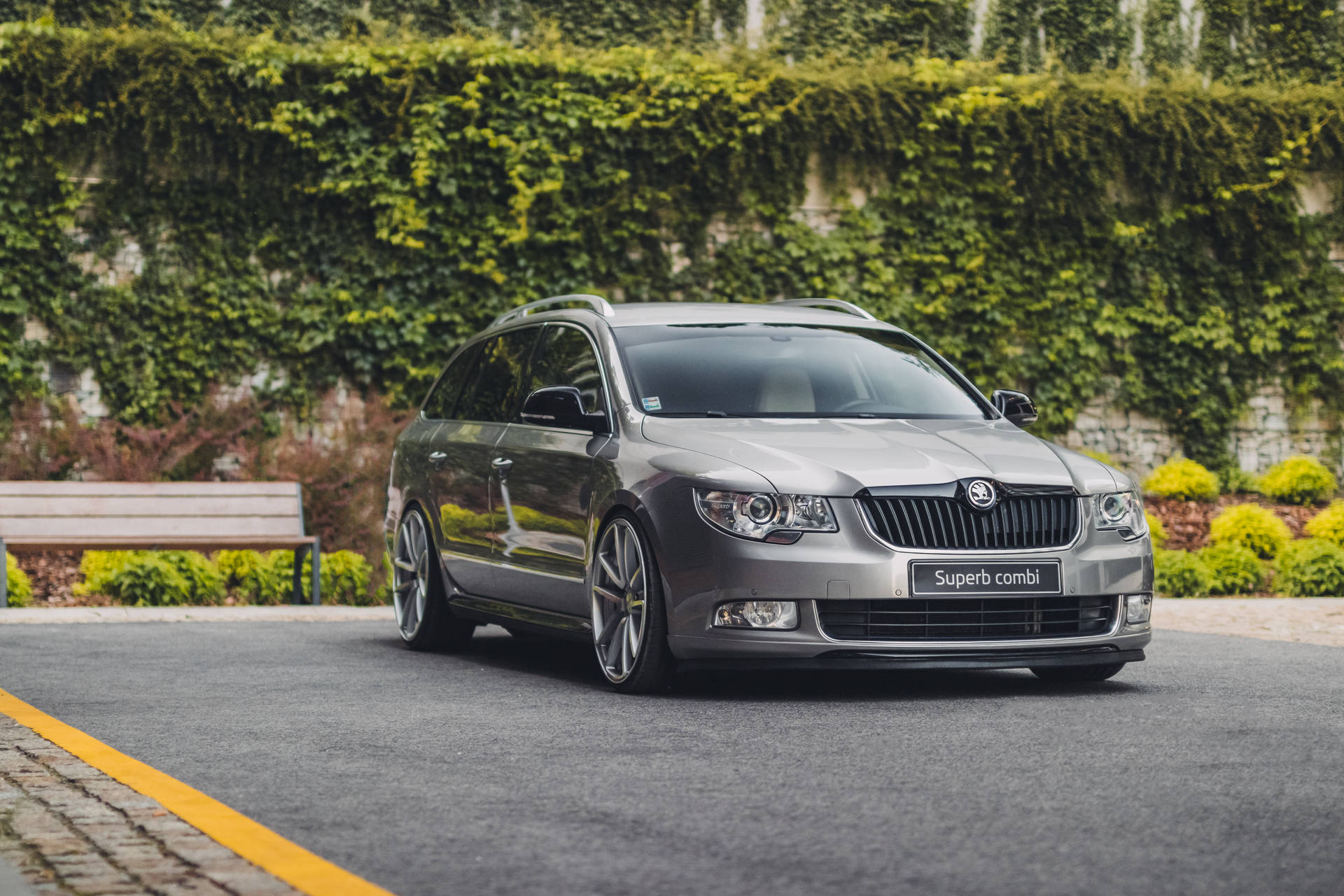 Caption: Skoda Superb - The Epitome Of Comfort And Style Wallpaper