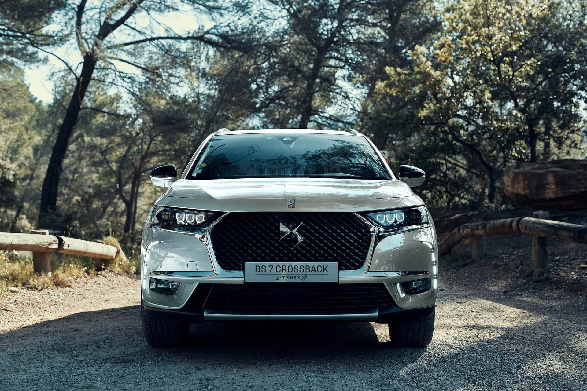 Caption: Sleek And Modern Ds 7 Crossback E-tense In Action Wallpaper