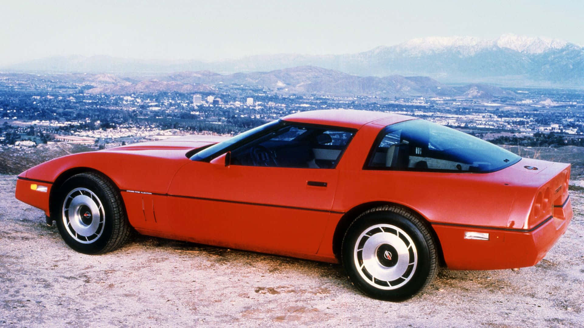 Caption: Sleek Chevrolet Corvette C4 In Action Wallpaper