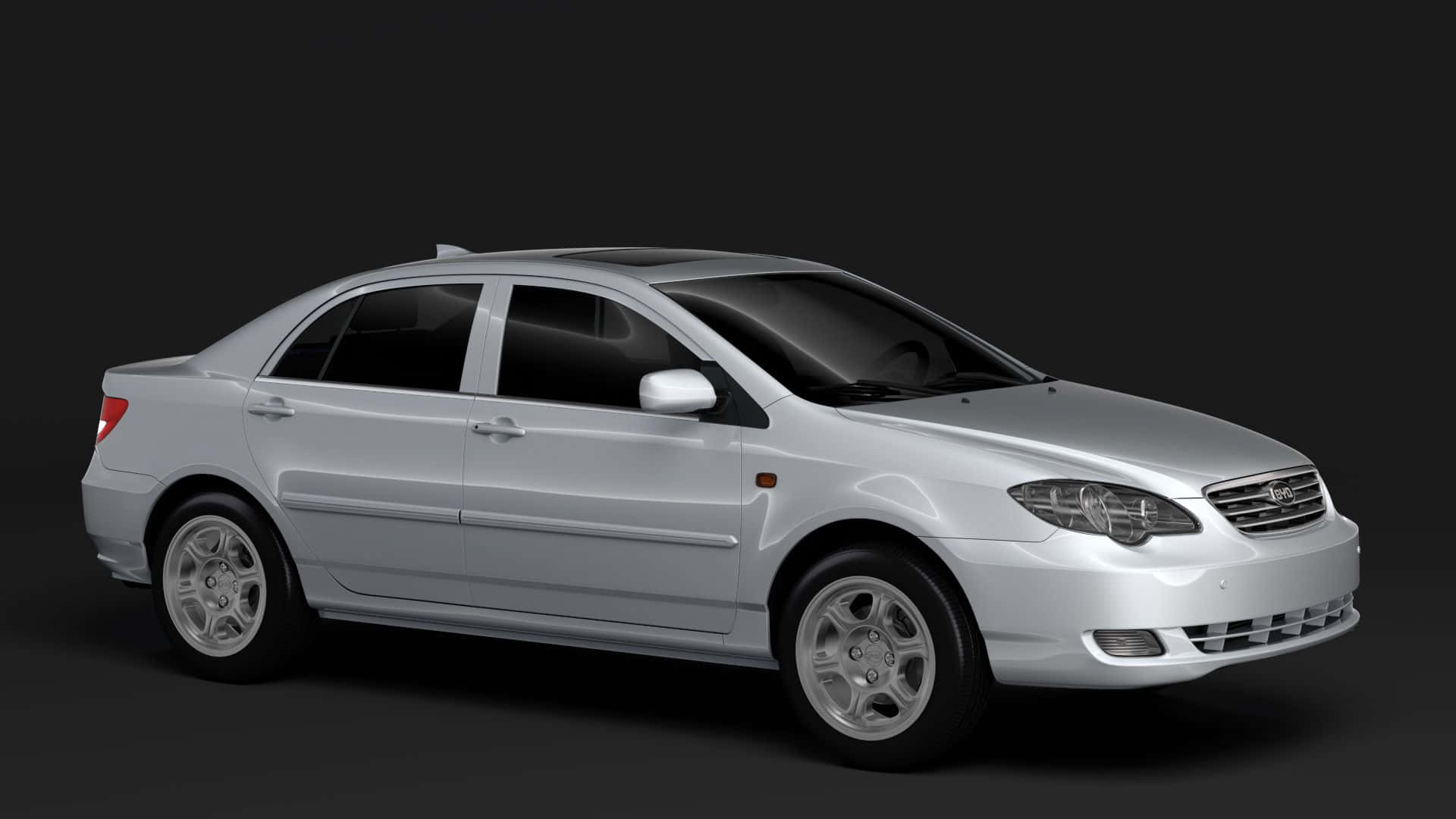 Caption: Sleek Design Of Byd F3 Sedan Wallpaper