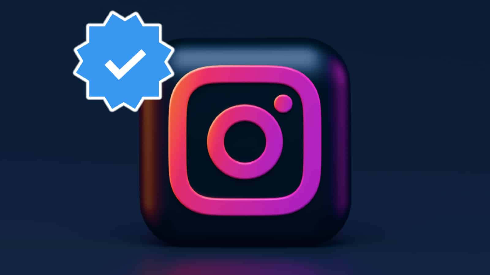 Caption: Social Media Authentication: 3d Verified Instagram Check Mark Wallpaper