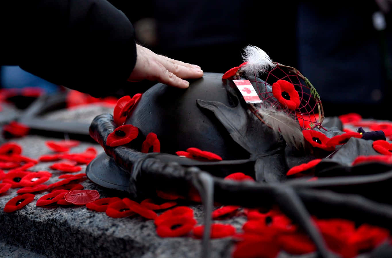 Caption: Soldier Paying Tributes On Canada's Remembrance Day Wallpaper