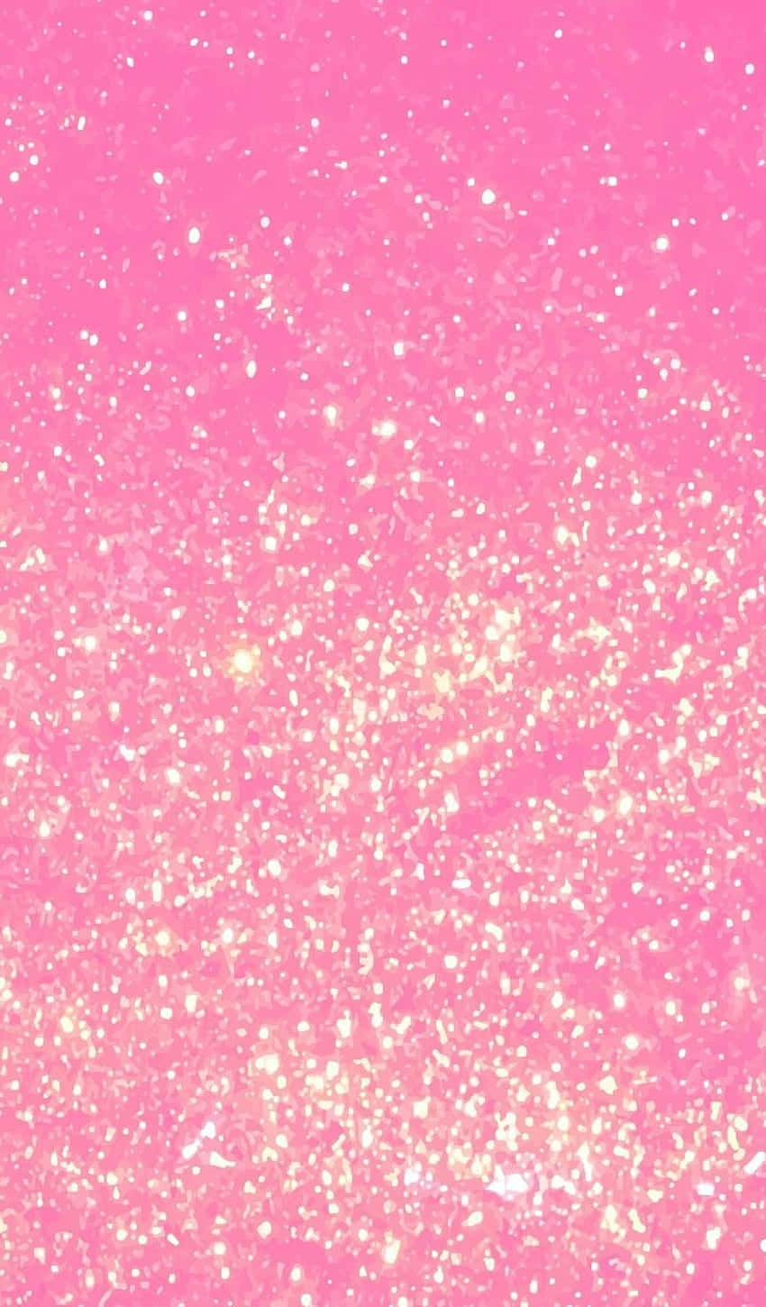 Caption: Sparkling Hot Pink Glitter Background