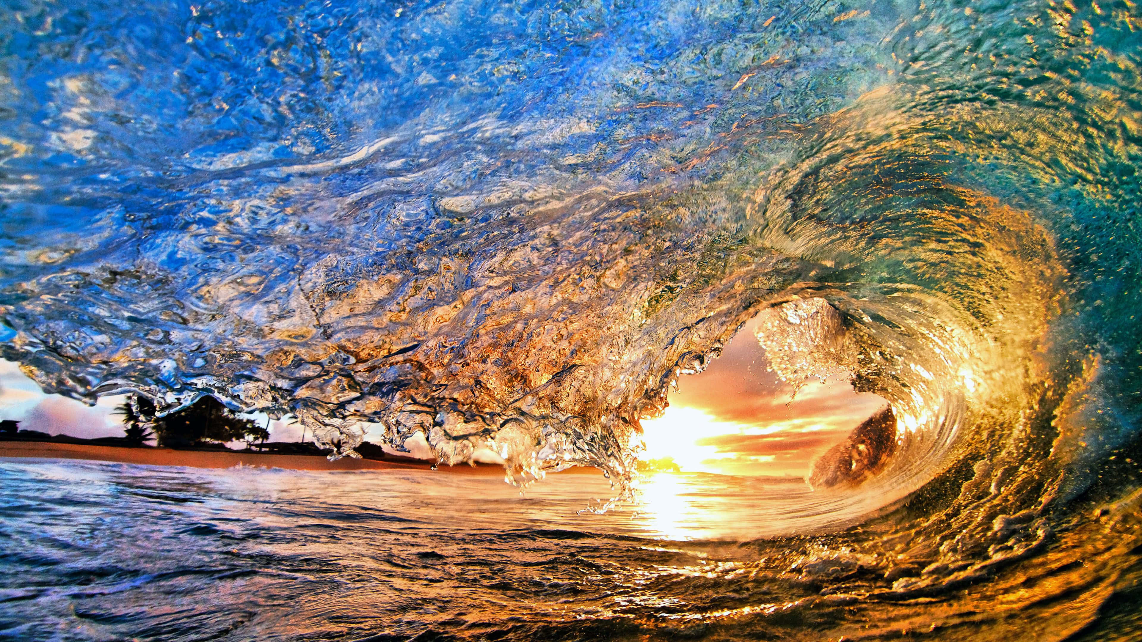 Caption: Spectacular 4k Ocean View Wallpaper