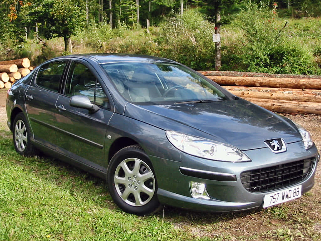 Caption: Spectacular Peugeot 407 Cruising Down The Highway Wallpaper