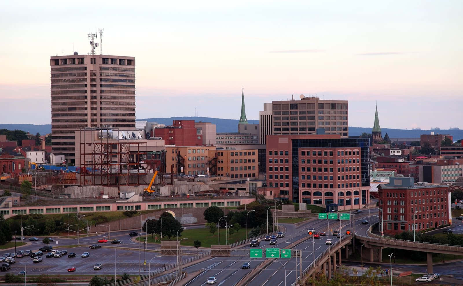 Bildetekst: Spektakulær Utsikt Over Saint John, Canada Bakgrunnsbildet