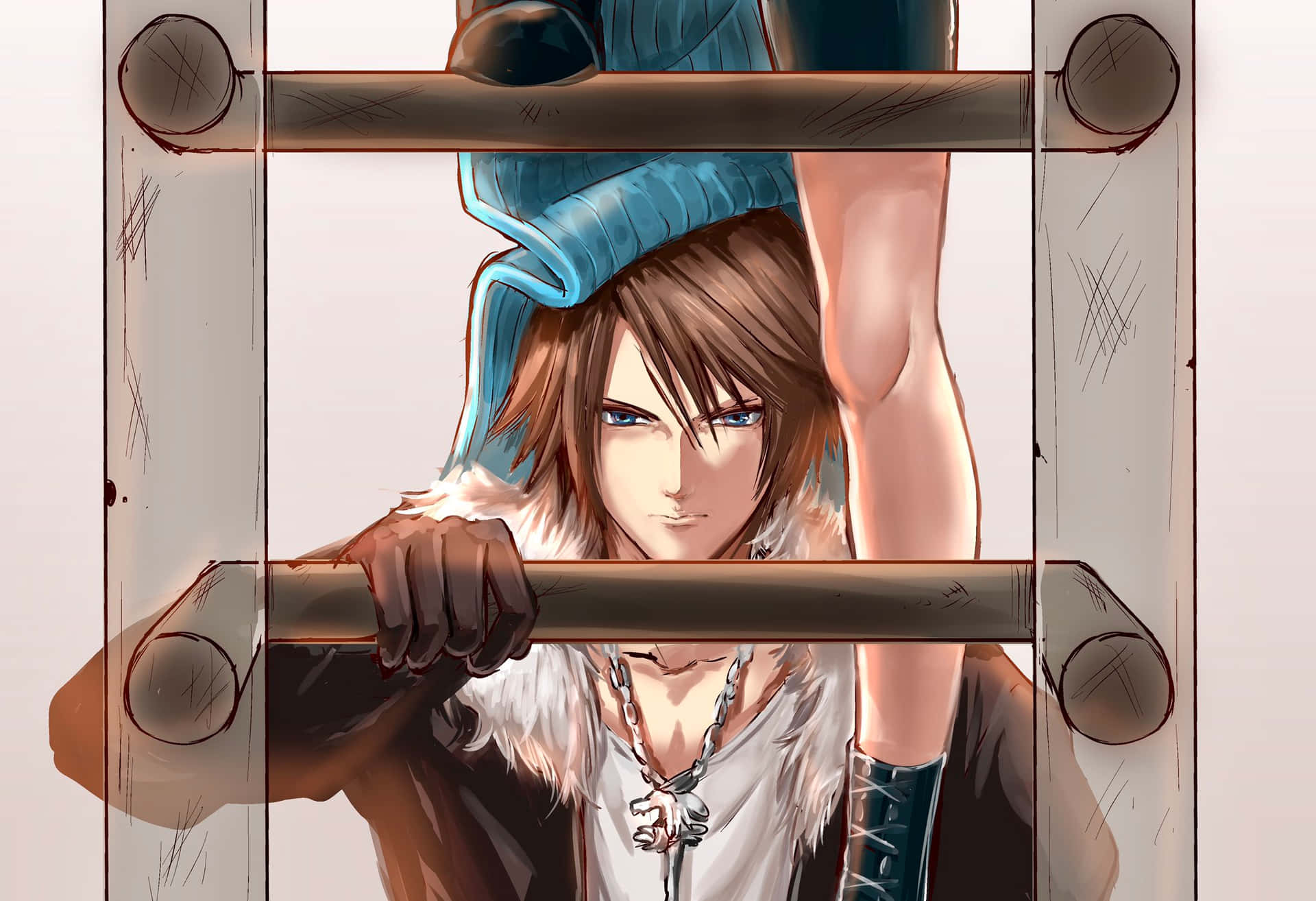 Caption: Squall Leonhart: The Silent Hero Wallpaper