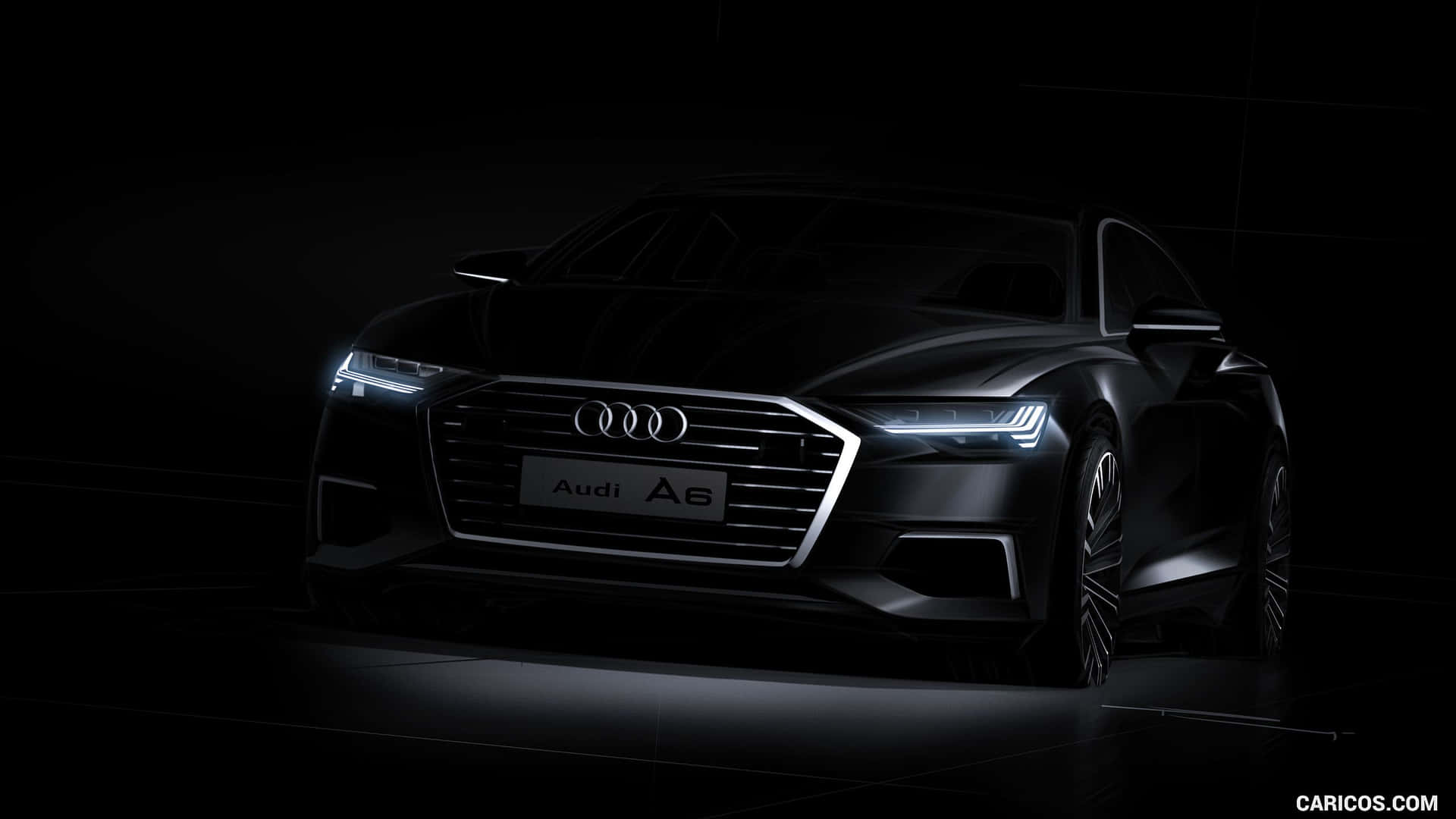 Caption: Stunning Audi S6 In Dynamic Setting Wallpaper