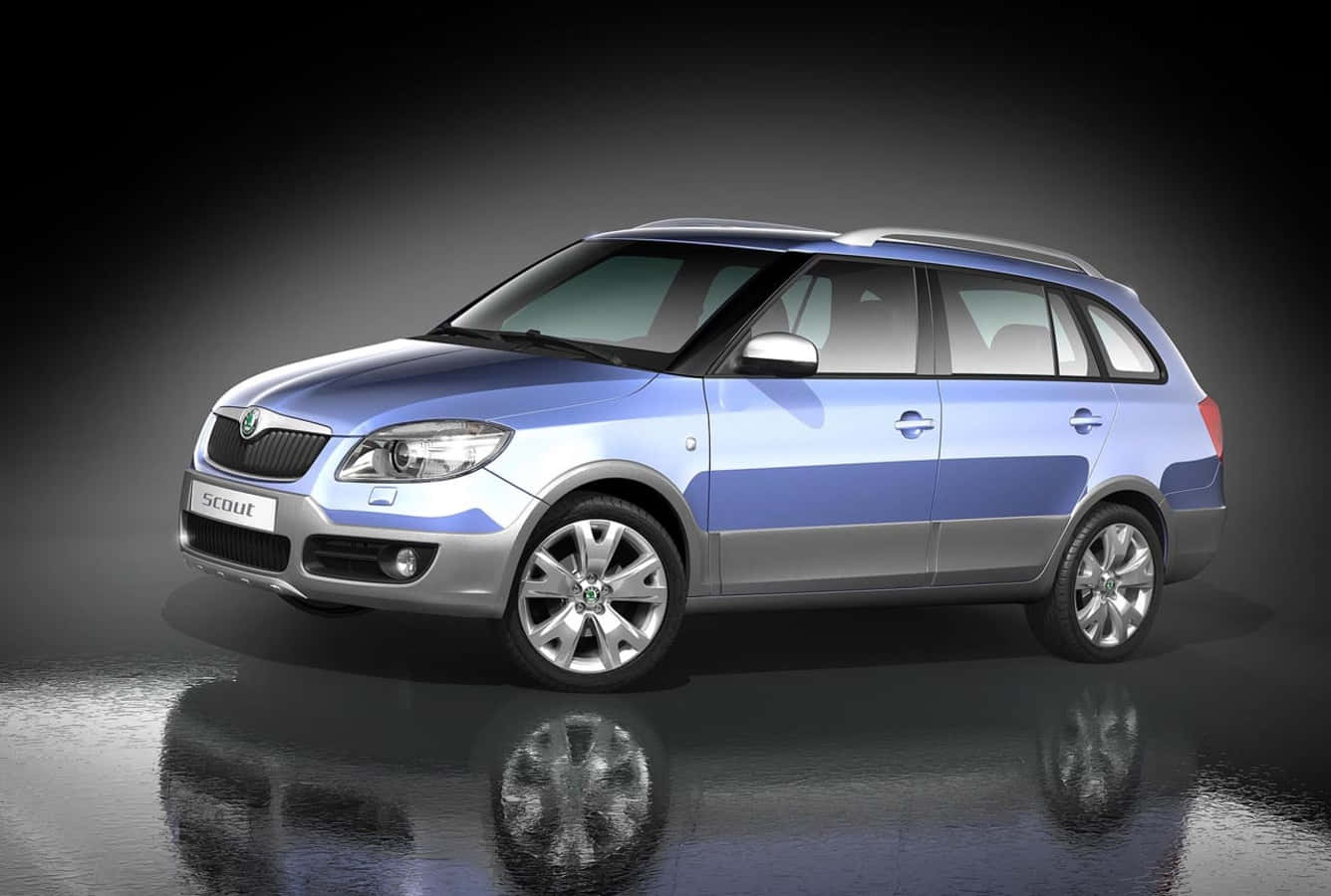 Caption: Stylish Skoda Fabia, An Epitome Of Compact Elegance Wallpaper