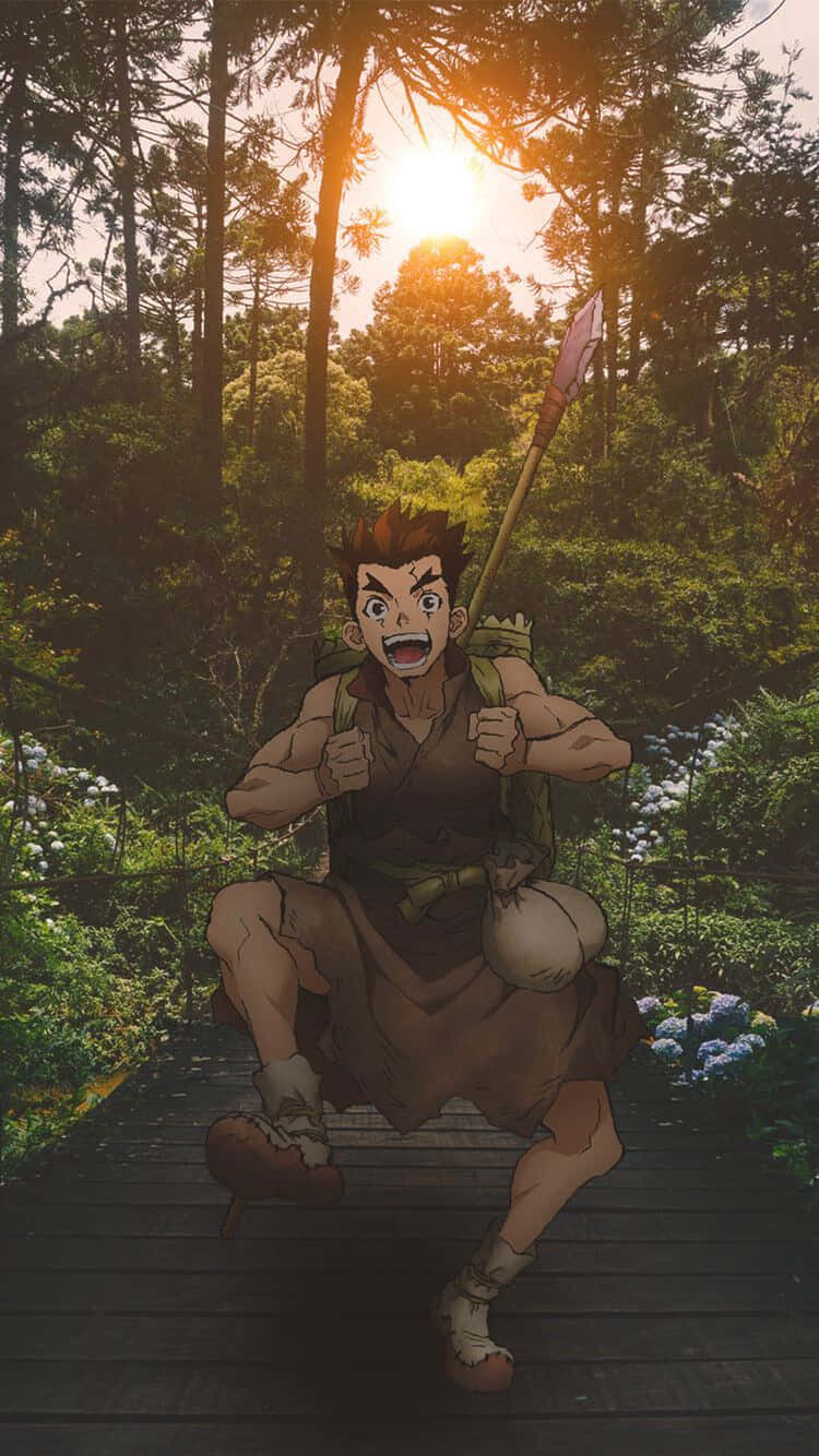 Caption: Taiju Oki From Dr. Stone Anime Series Wallpaper