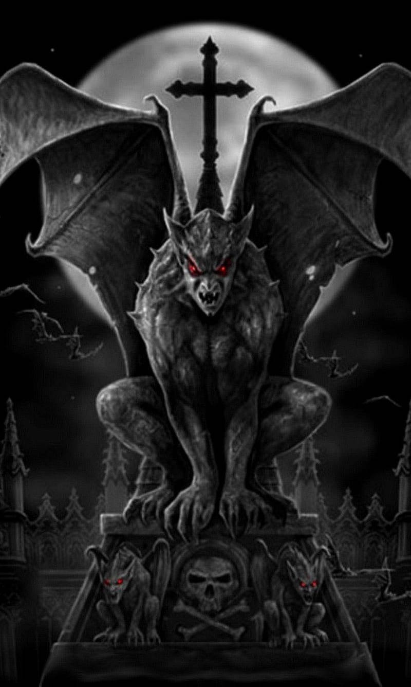 Caption: The Dark Devil In Mystical Ambiance Wallpaper