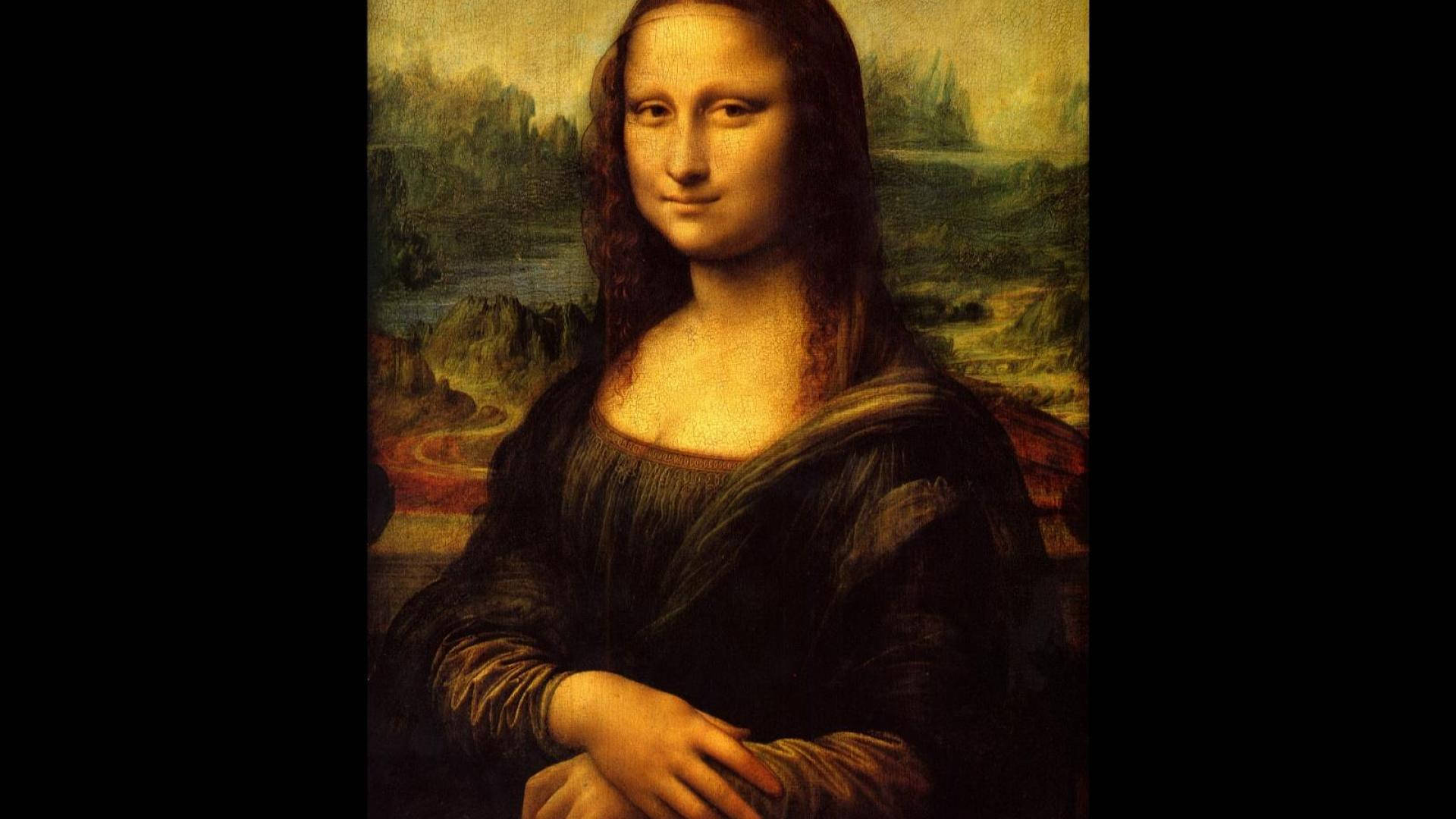Caption: The Enigmatic Smile - Mona Lisa By Da Vinci Wallpaper