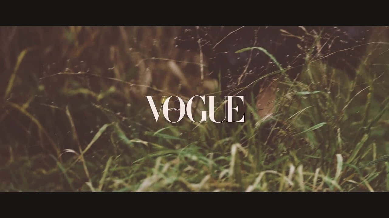Caption: The Iconic Vogue Magazine Logo. Wallpaper