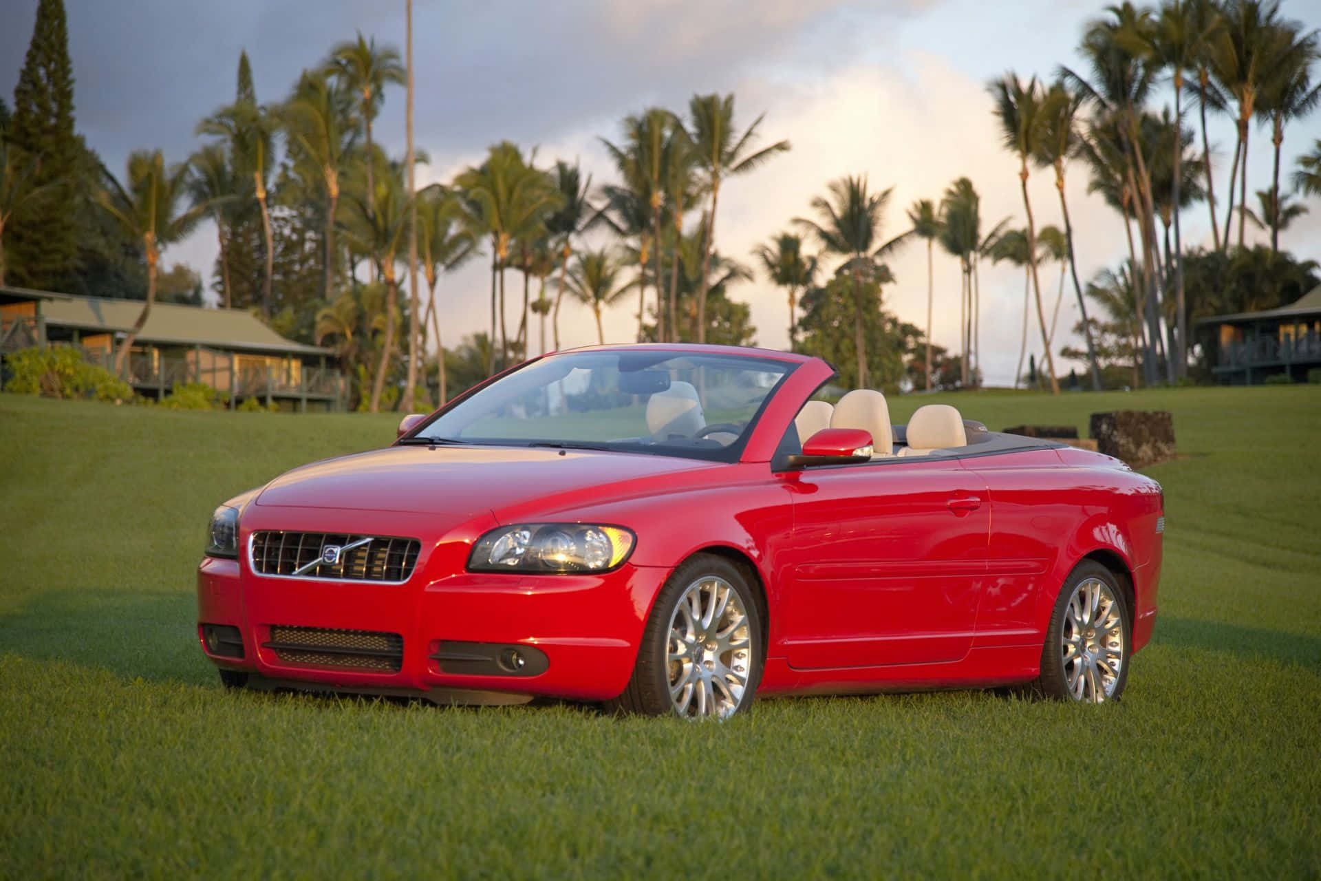 Caption: The Sleek And Elegant Volvo C70 In Action Wallpaper