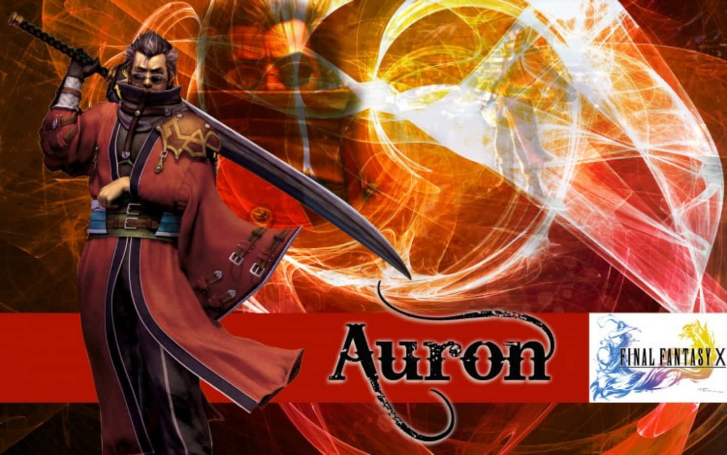 Caption: The Sturdy Guardian - Auron From Final Fantasy X Wallpaper