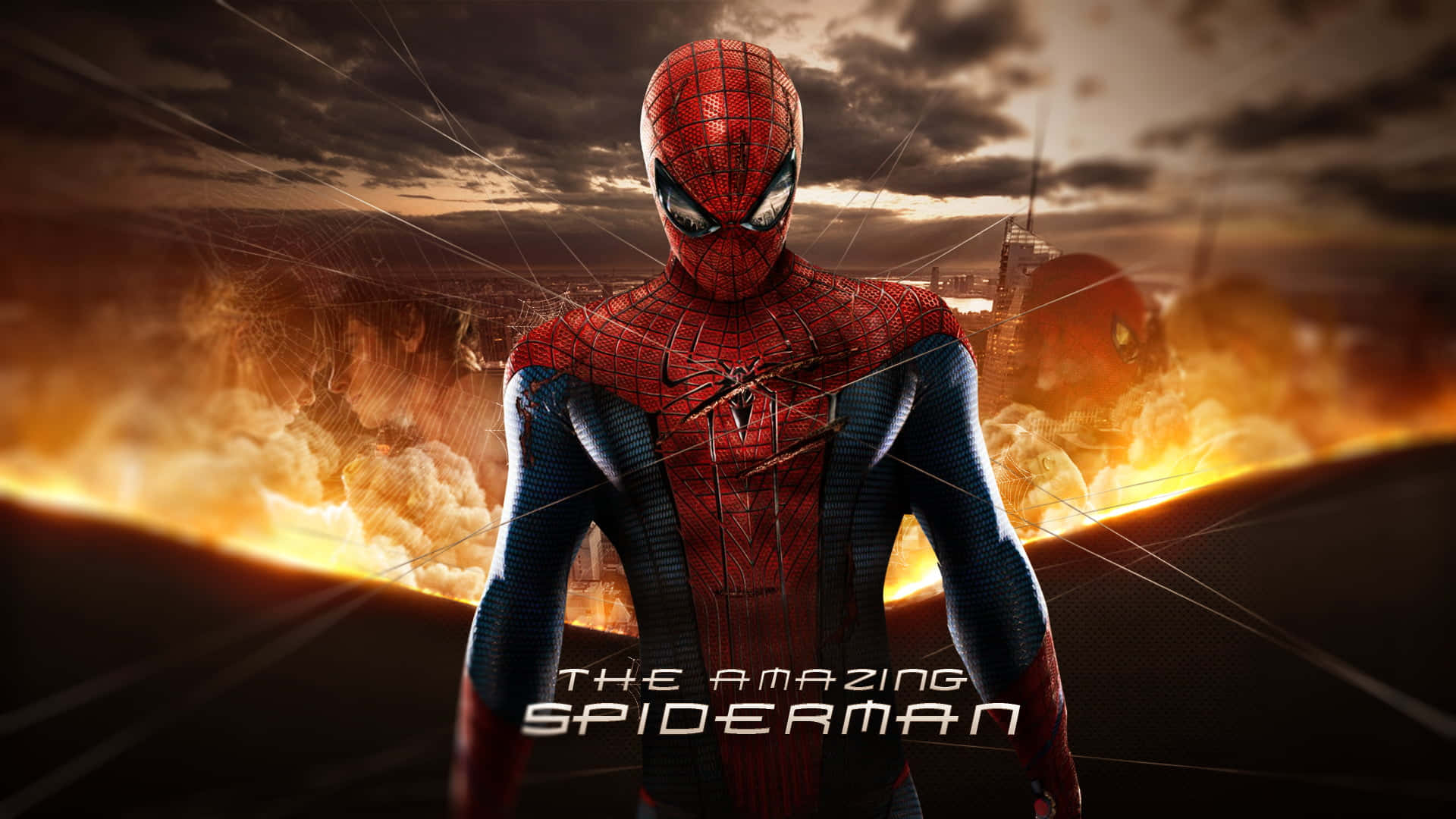 Caption: The Web-slinging Hero In Action - The Amazing Spiderman In New York City Wallpaper